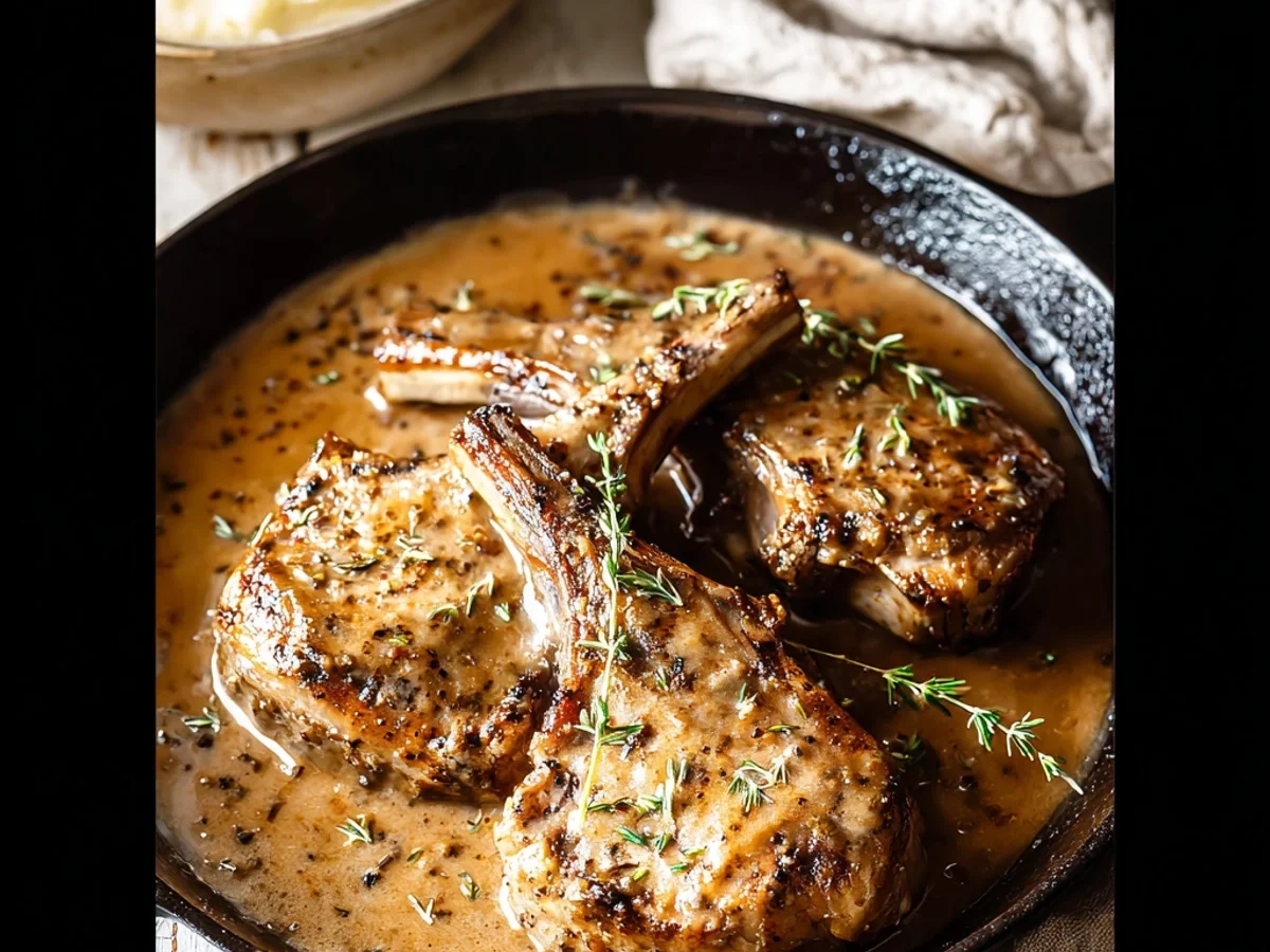 Flavorful Smothered Lamb Chops with Herb Gravy - Image 2