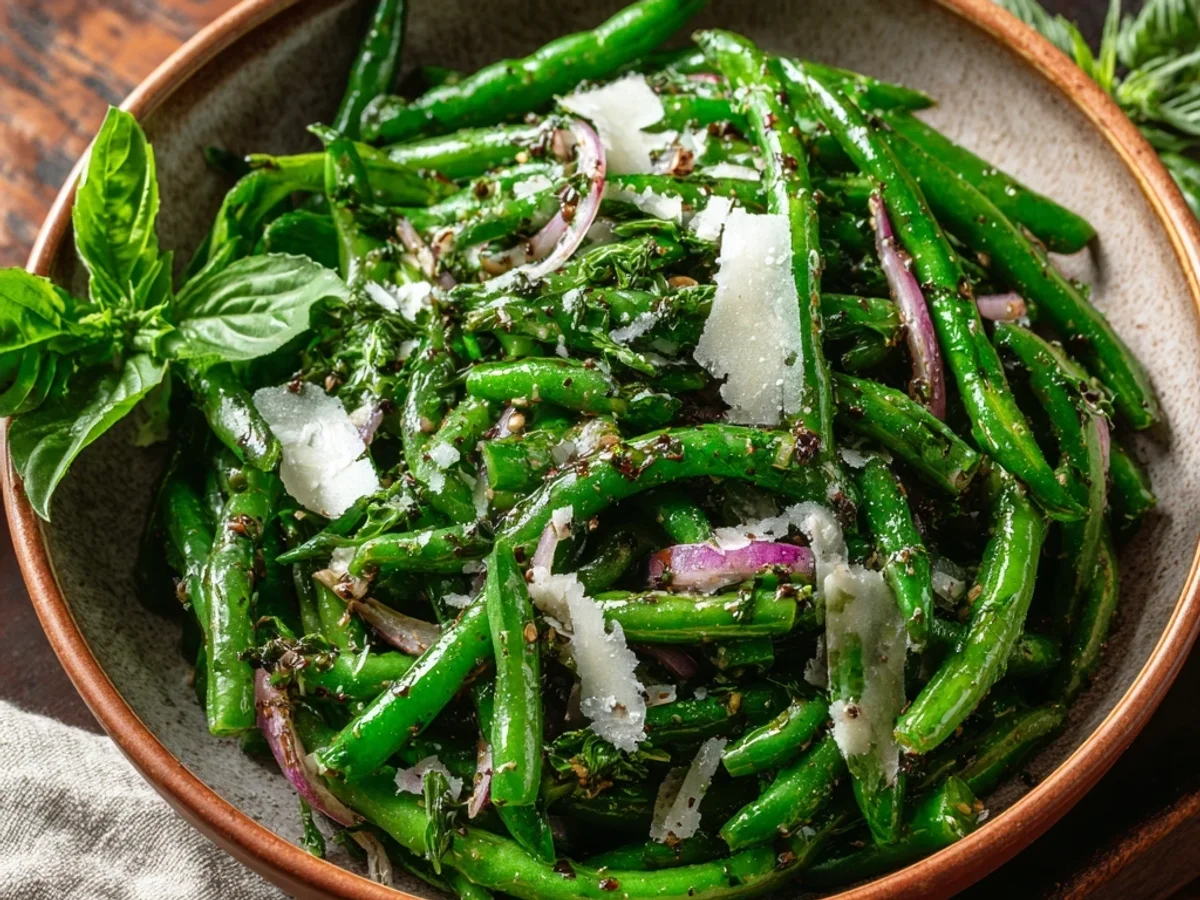 Fresh Basil Balsamic Green Bean Salad - Image 1