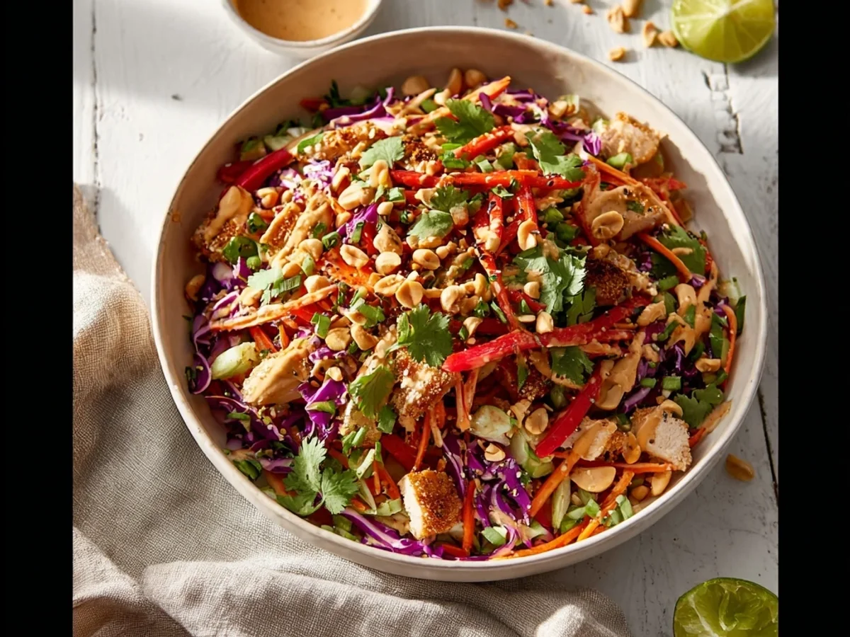 Fresh Peanut Chicken Crunch Salad: My Zesty Lunch - Image 1