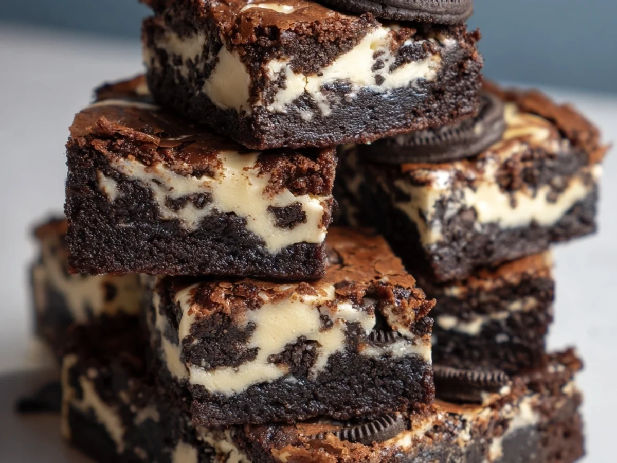 Fudgy Cookies and Cream Brownies Recipe - Image 1