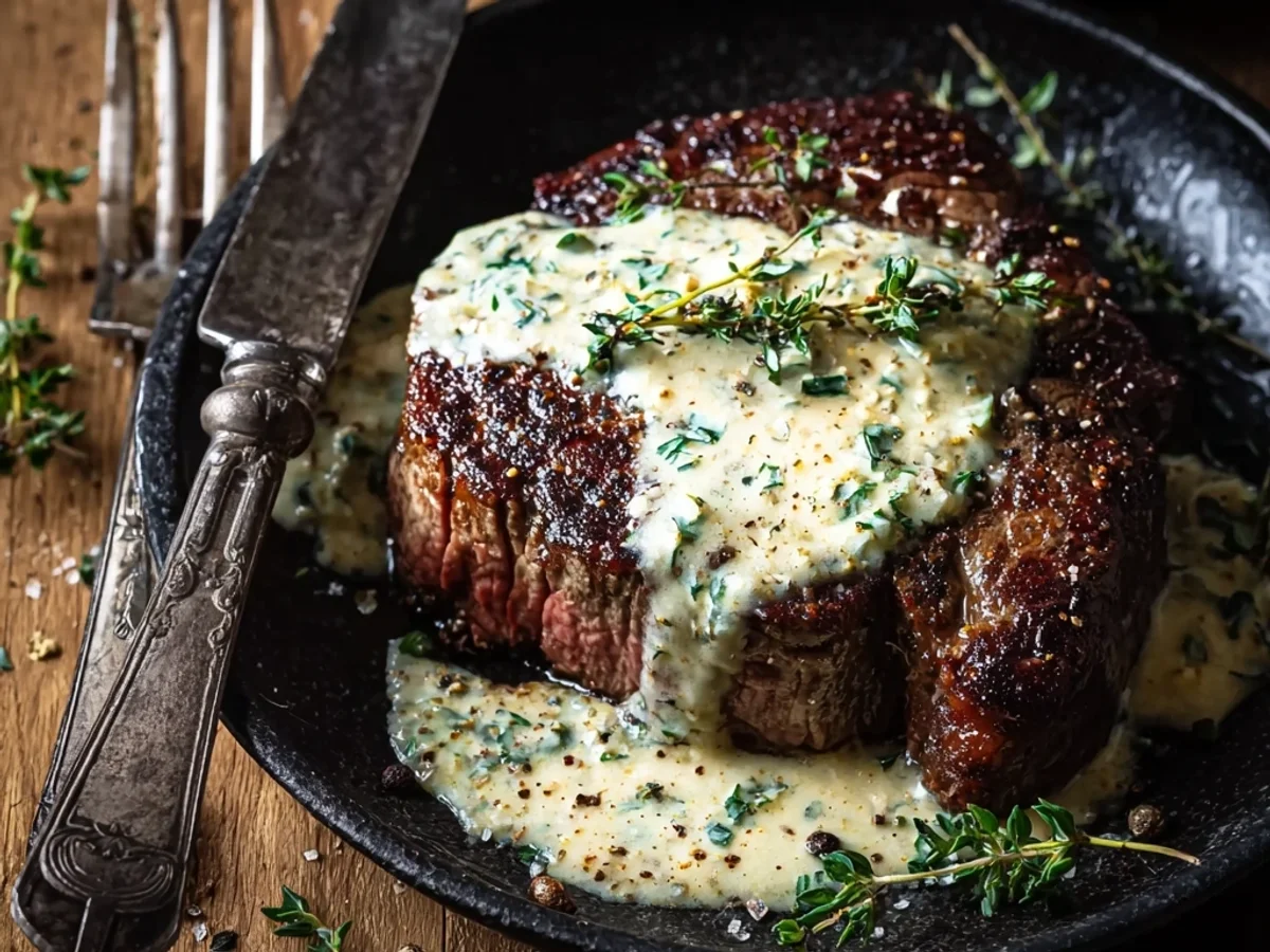 Garlic Butter Steak with Creamy Parmesan: Quick Dinner - Image 2