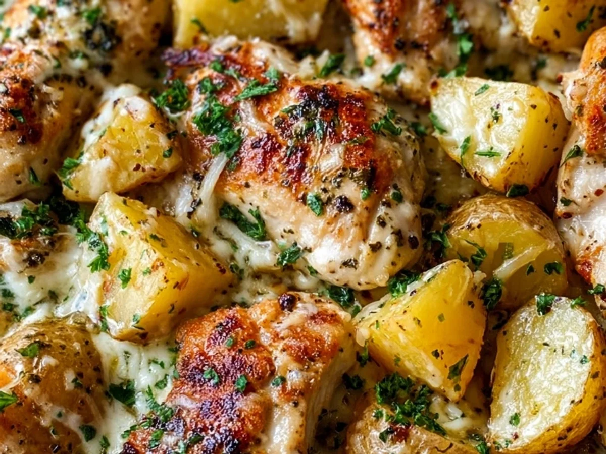 Garlic Parmesan Chicken and Potatoes: Sheet Pan Dinner - Image 1