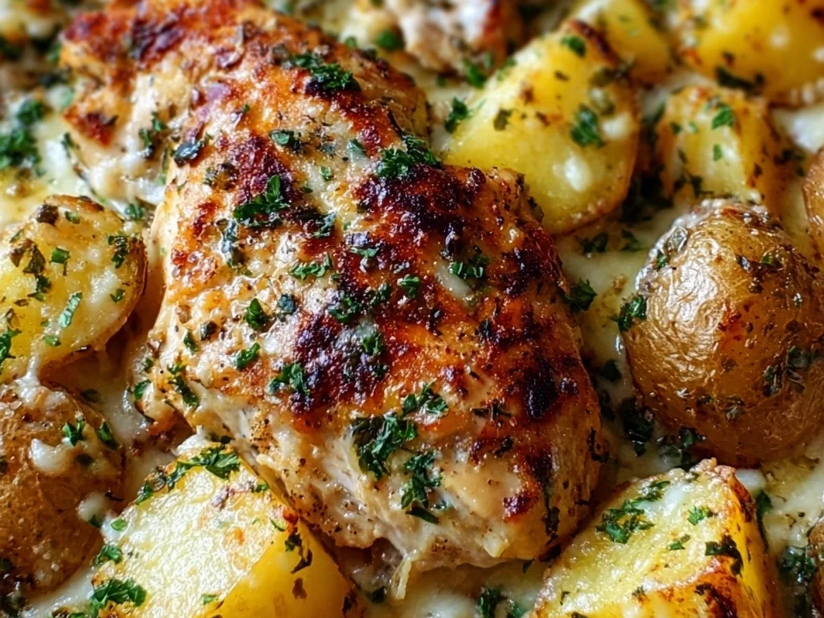 Garlic Parmesan Chicken and Potatoes: Sheet Pan Dinner - Image 2