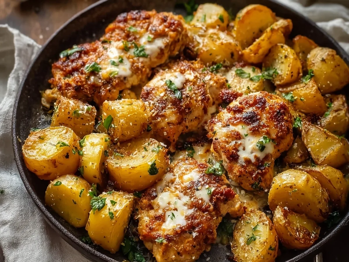 Garlic Parmesan Chicken & Potatoes: Crispy Roasted - Image 2
