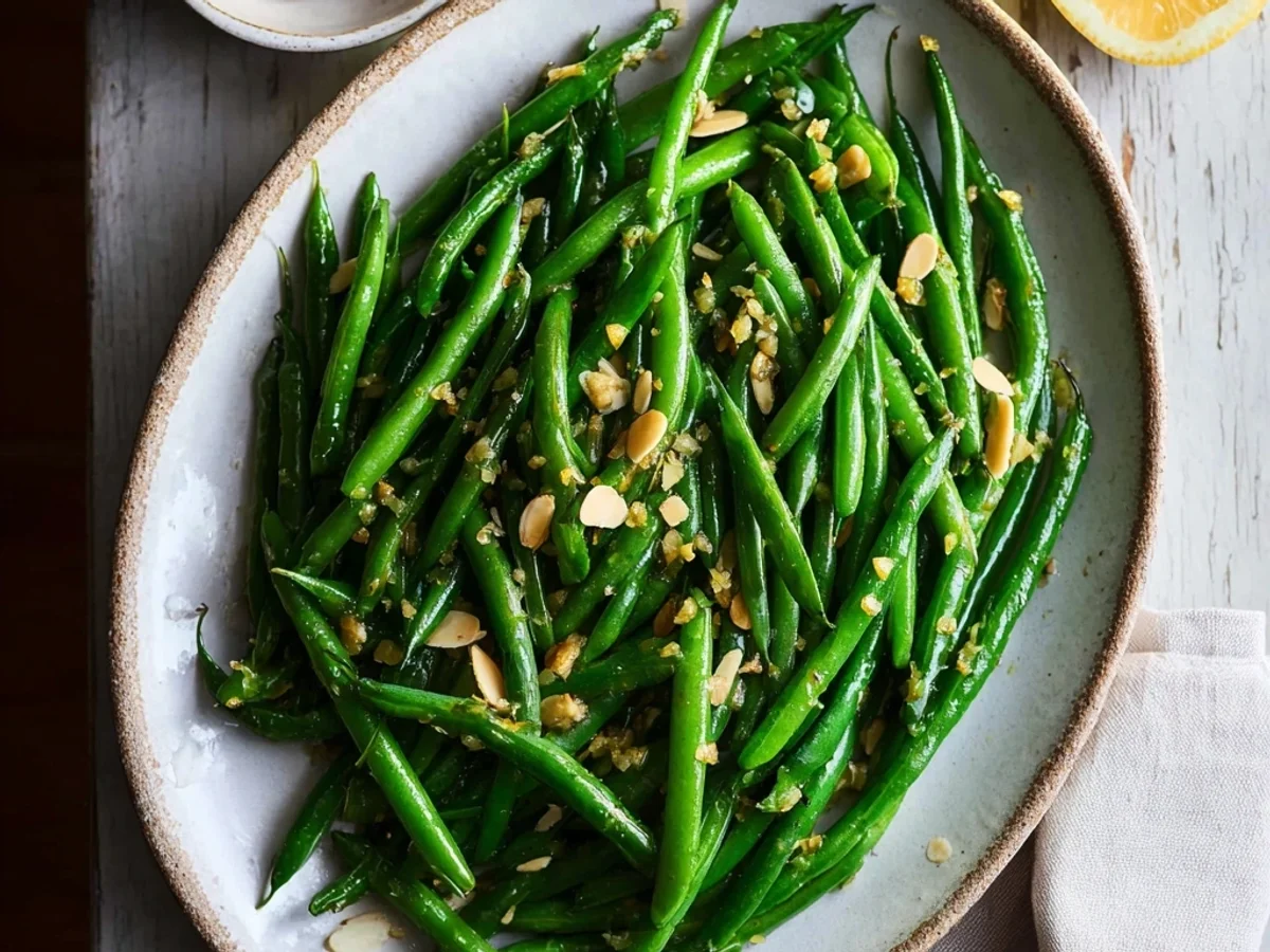 Garlic Sauteed Green Beans: Simple, Zesty Side Dish - Image 1