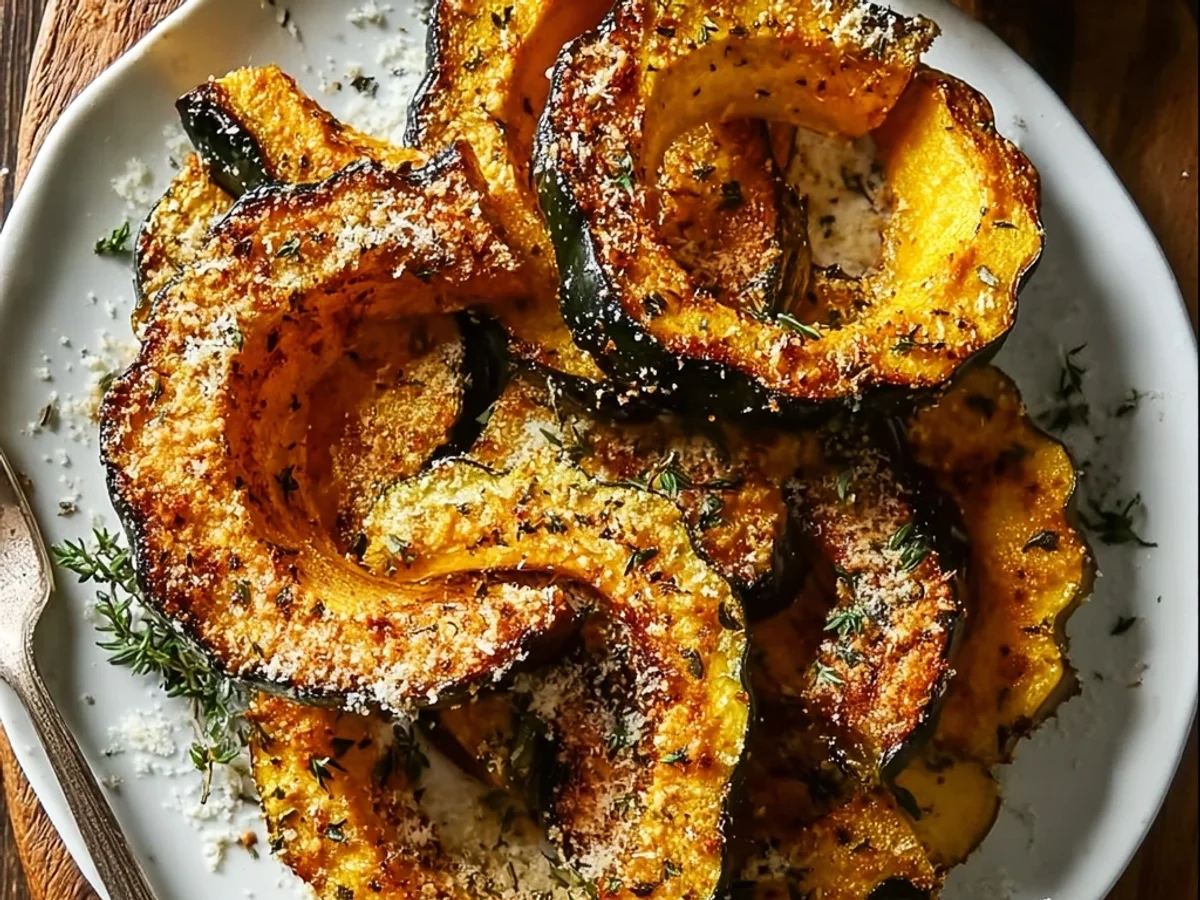 Golden Parmesan Herb Roasted Acorn Squash Recipe - Image 2