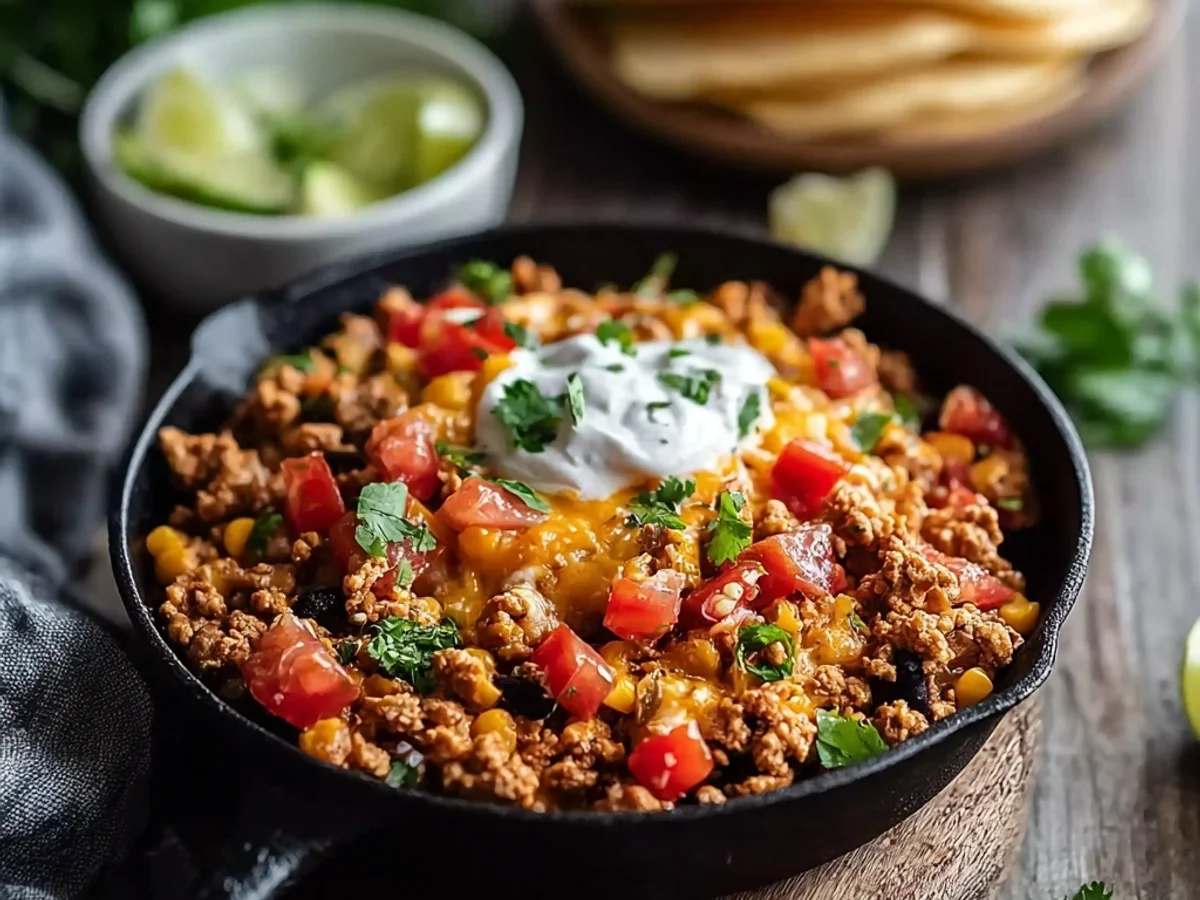 Ground Turkey Taco Skillet: Quick Weeknight Flavor - Image 1