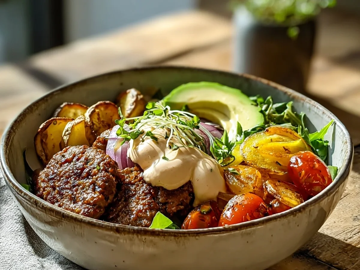 Hearty Burger Bowls: Easy Weeknight Meal Idea - Image 1