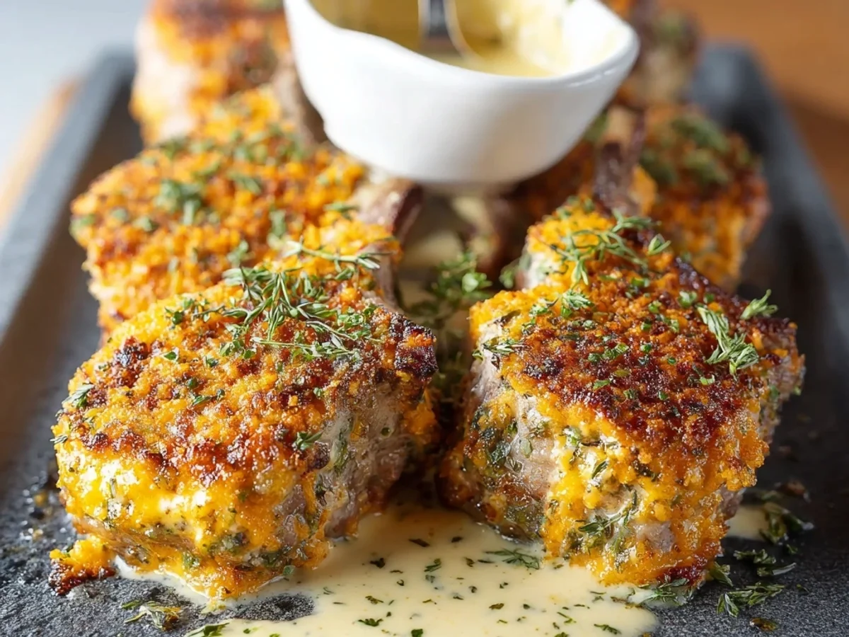 Hearty Cheddar Ranch Lamb Chops: A Flavorful Dinner - Image 1