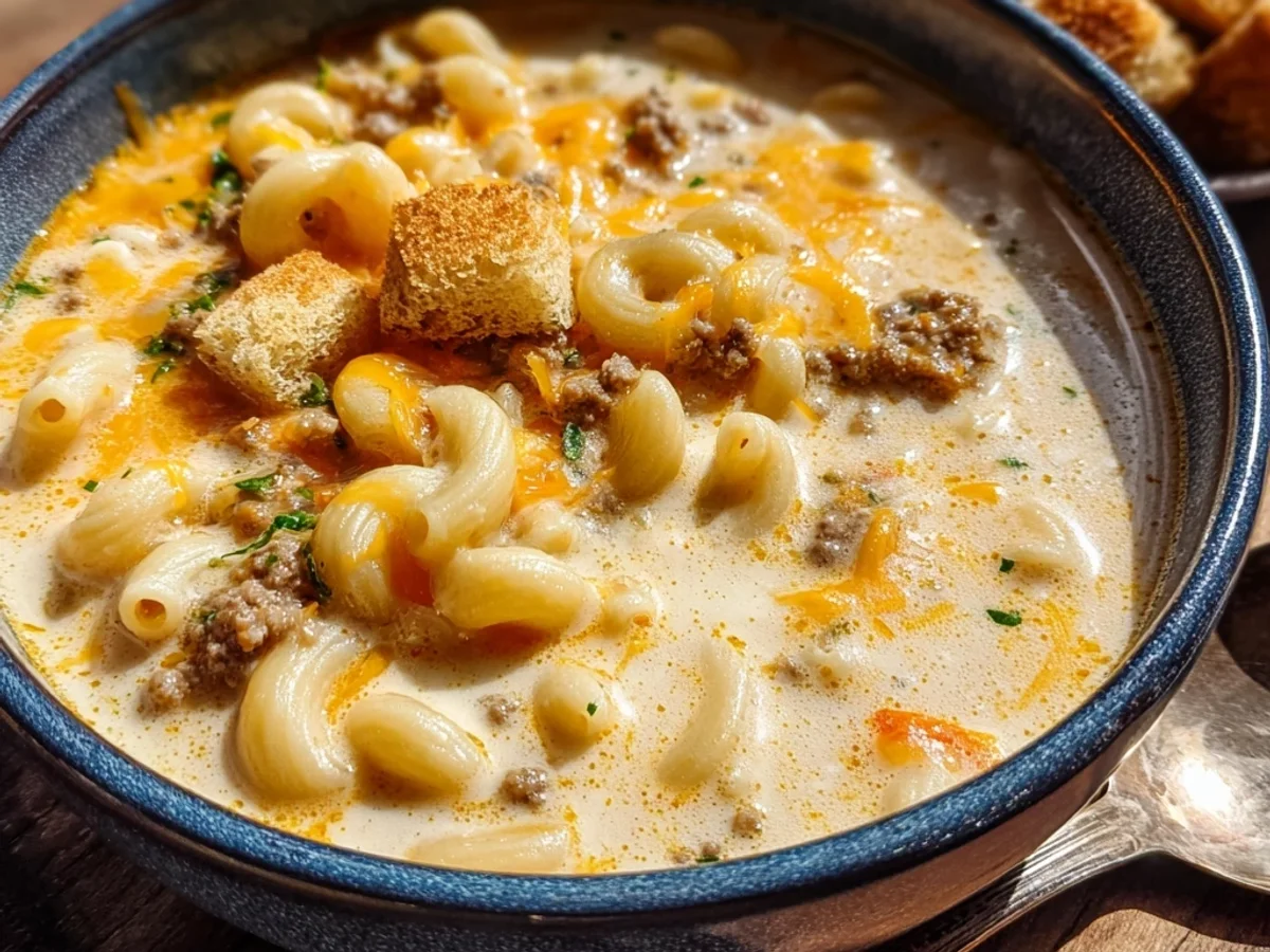Hearty Cheeseburger Macaroni Soup: Weeknight Comfort - Image 2