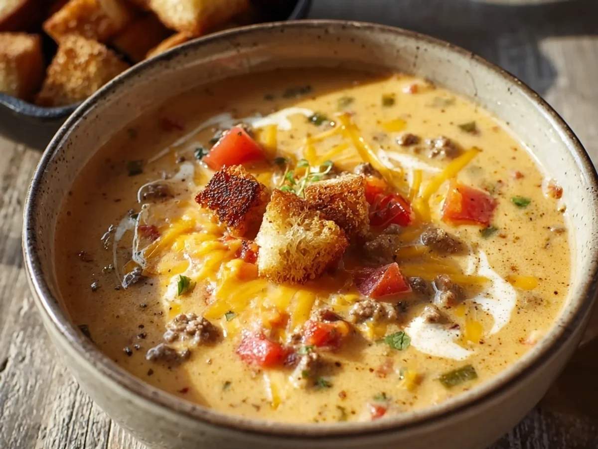 Hearty Cheeseburger Soup: Creamy & Satisfying - Image 2