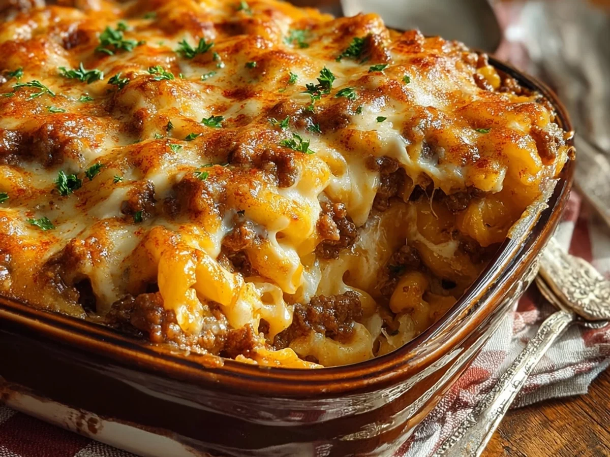 Hearty Cheesy Hamburger Casserole: Simple Weeknight Meal - Image 2