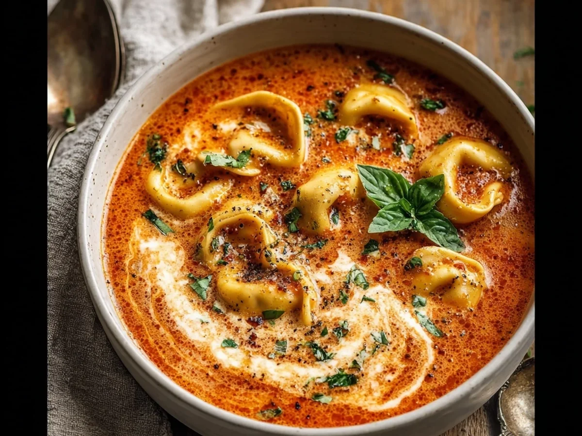 Hearty Cheesy Tomato Tortellini Soup: A Weeknight Hug - Image 1