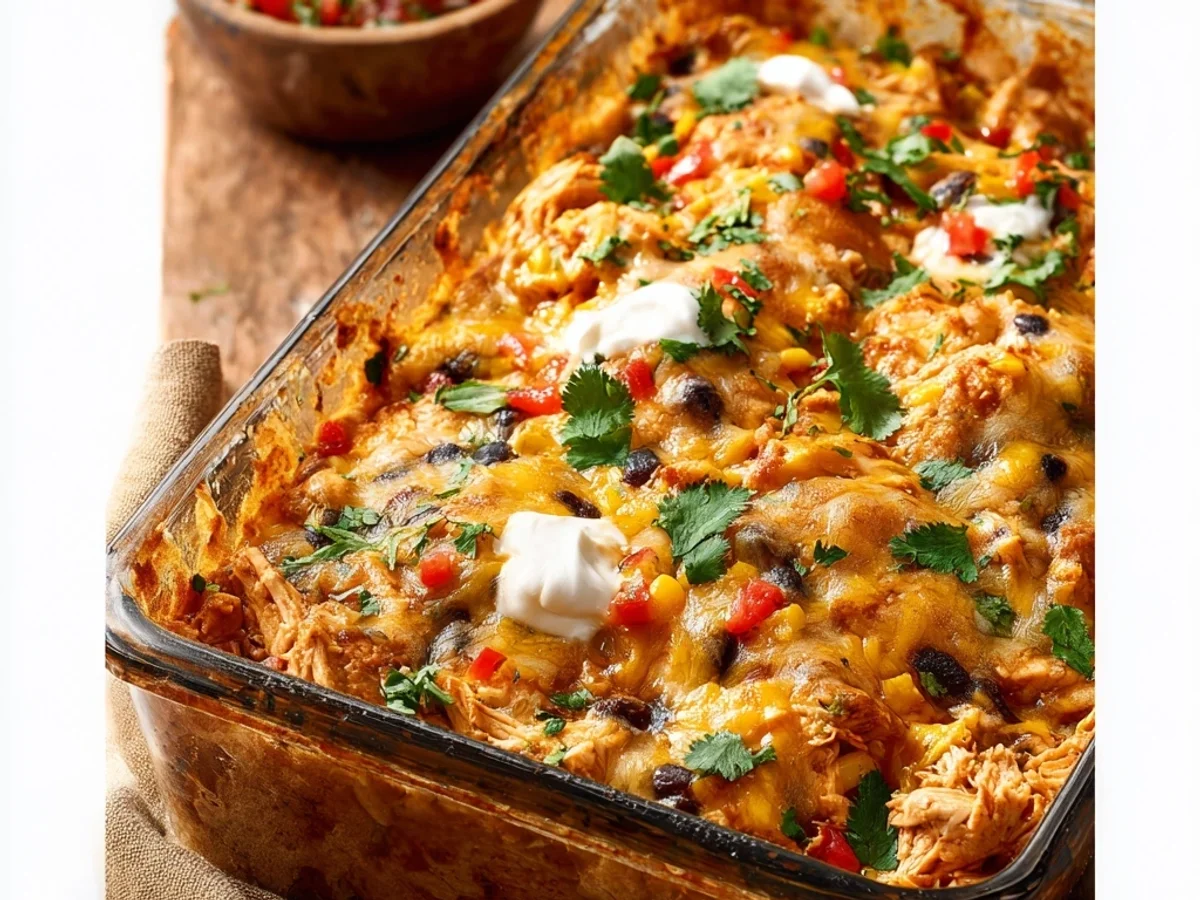 Hearty Chicken Burrito Casserole: Easy Weeknight Meal - Image 1