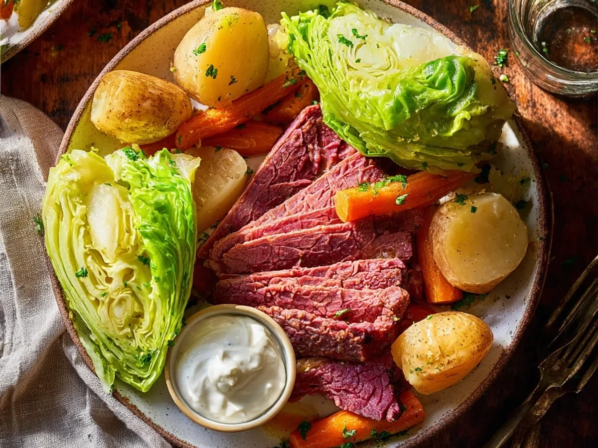 Hearty Classic Corned Beef & Cabbage with Horseradish - Image 2