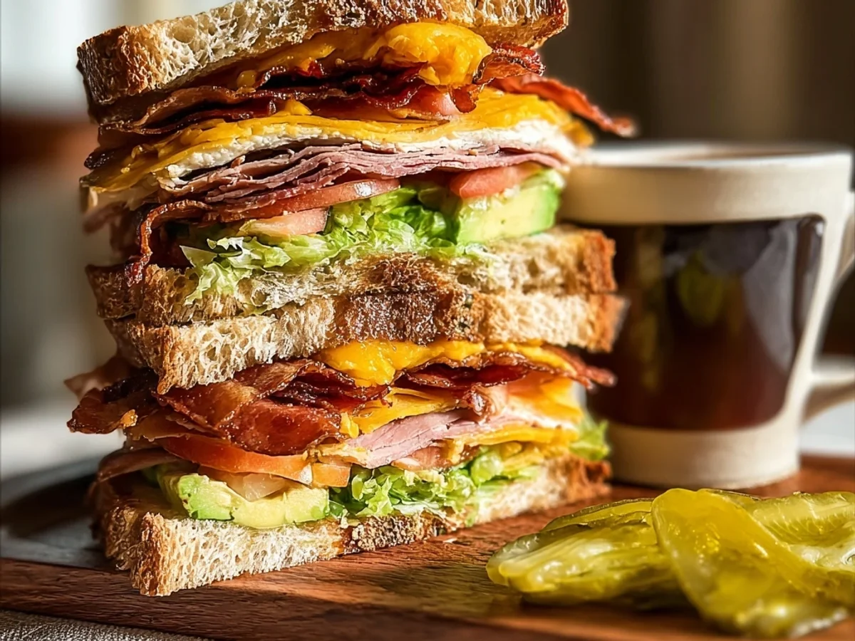 Hearty Cowboy Club Sandwich: A Robust, Flavorful Stack - Image 1