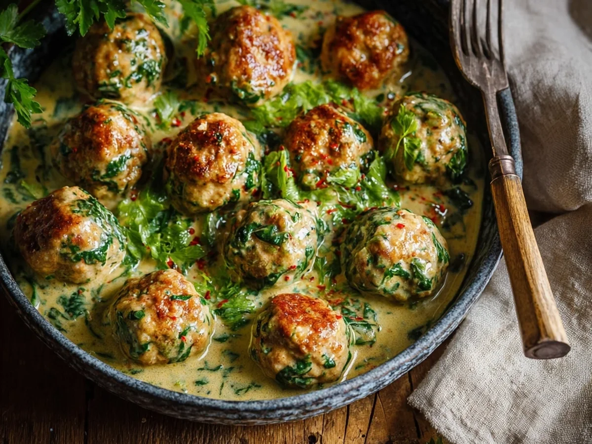 Hearty Creamy Spinach Turkey Meatballs for Weeknights - Image 1