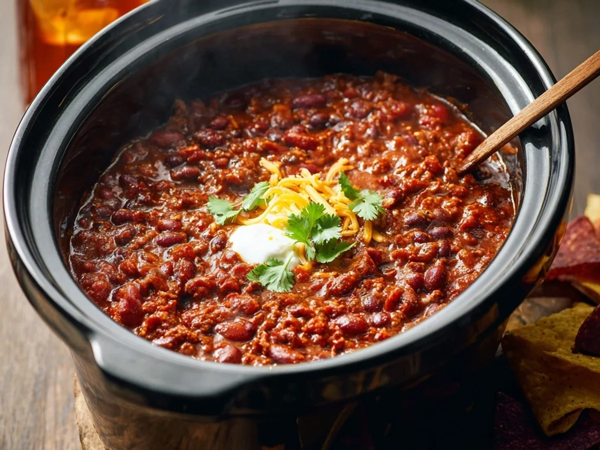 Hearty Easy Crockpot Chili Recipe for Weeknights - Image 1