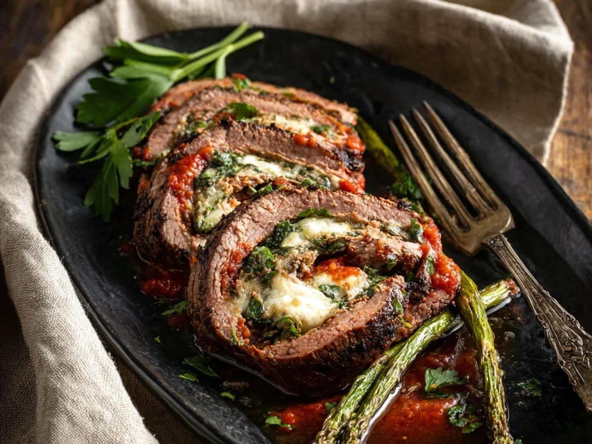 Hearty Italian Stuffed Flank Steak Rolls: A Family Favorite - Image 1