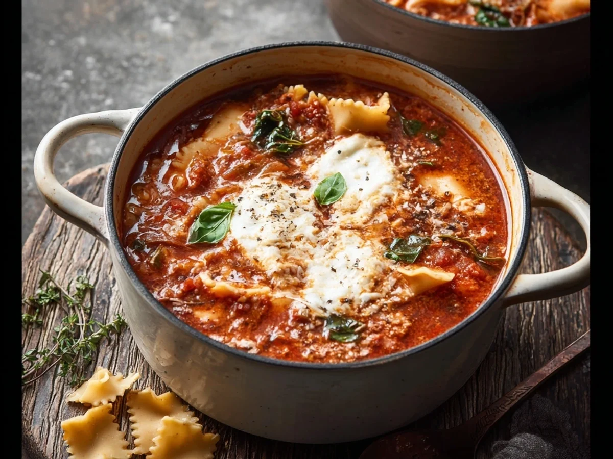 Hearty One-Pot Lasagna Soup: Quick Weeknight Comfort - Image 1