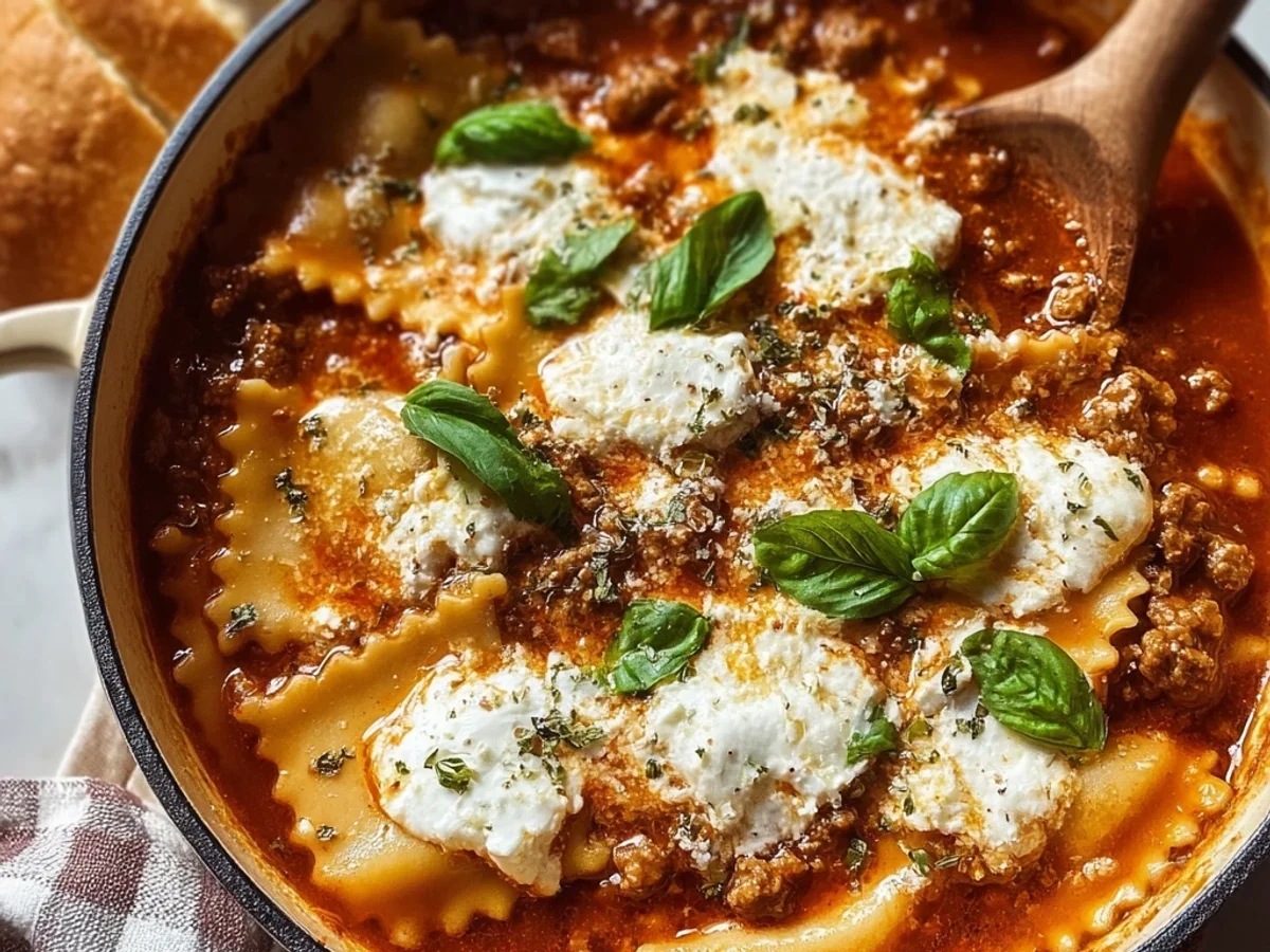 Hearty One Pot Lasagna Soup: Quick Weeknight Dinner - Image 2