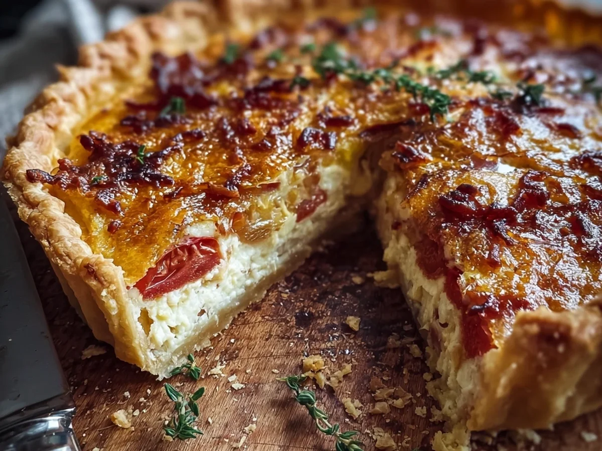 Hearty Turkey Ham Tomato Pie: A Savory Family Favorite - Image 1