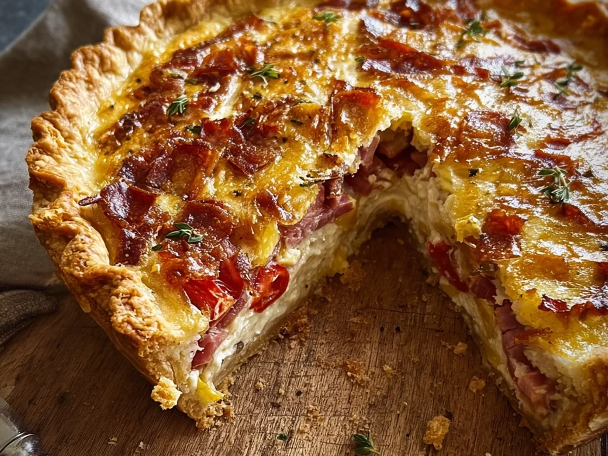 Hearty Turkey Ham Tomato Pie: A Savory Family Favorite - Image 2
