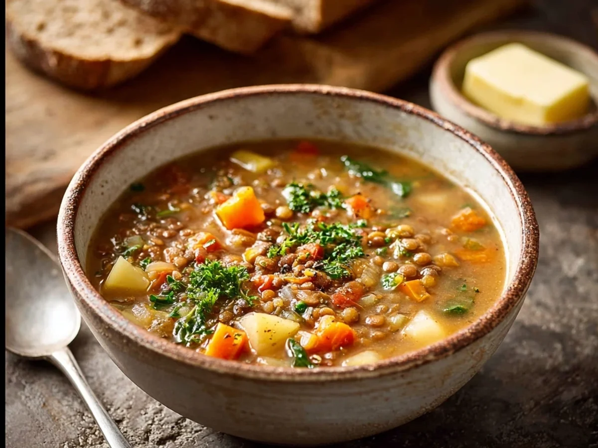Hearty Vegetarian Lentil Soup: A Satisfying Meal - Image 1