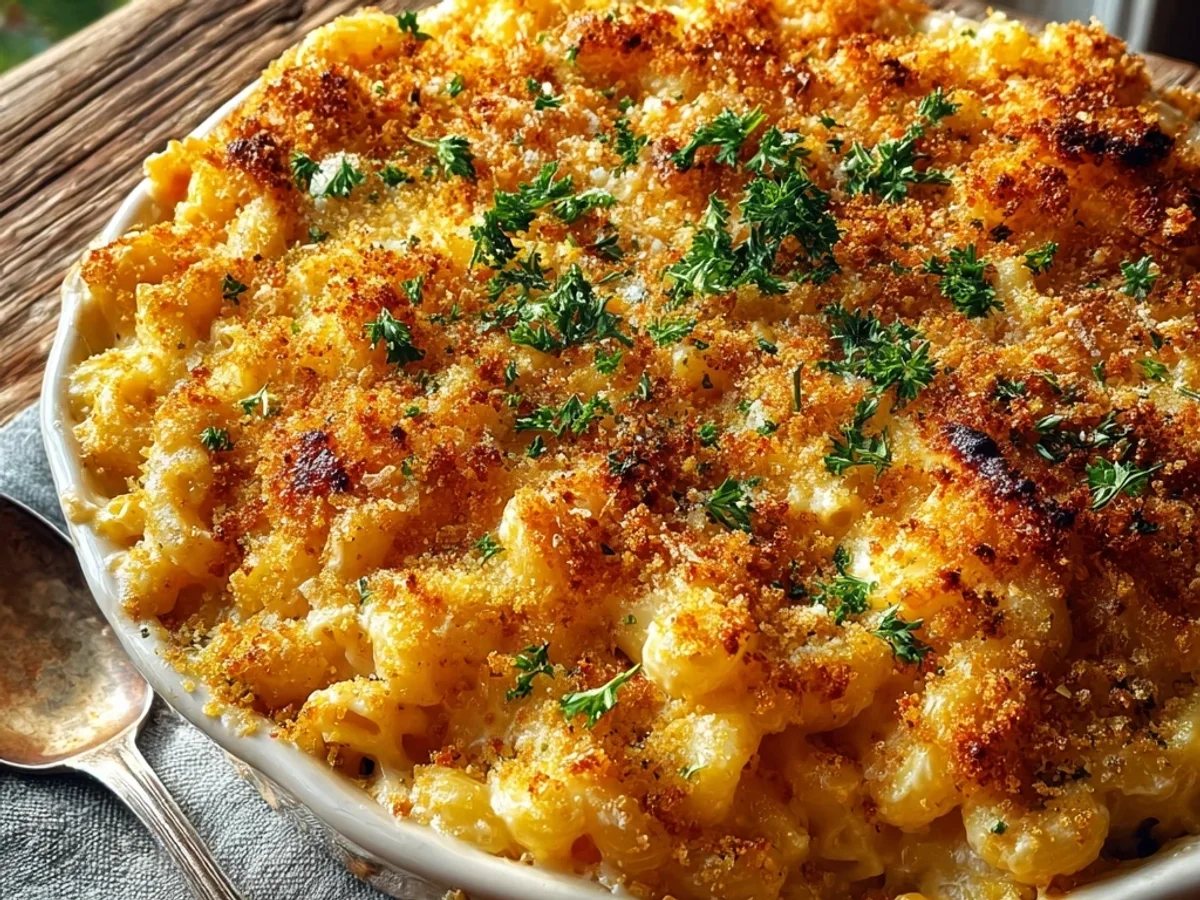 Homestyle Cheesy Baked Macaroni Casserole for Comfort - Image 1