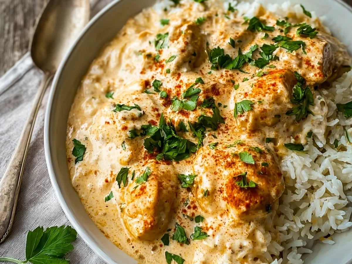 Homestyle Creamy Smothered Chicken and Rice - Image 2