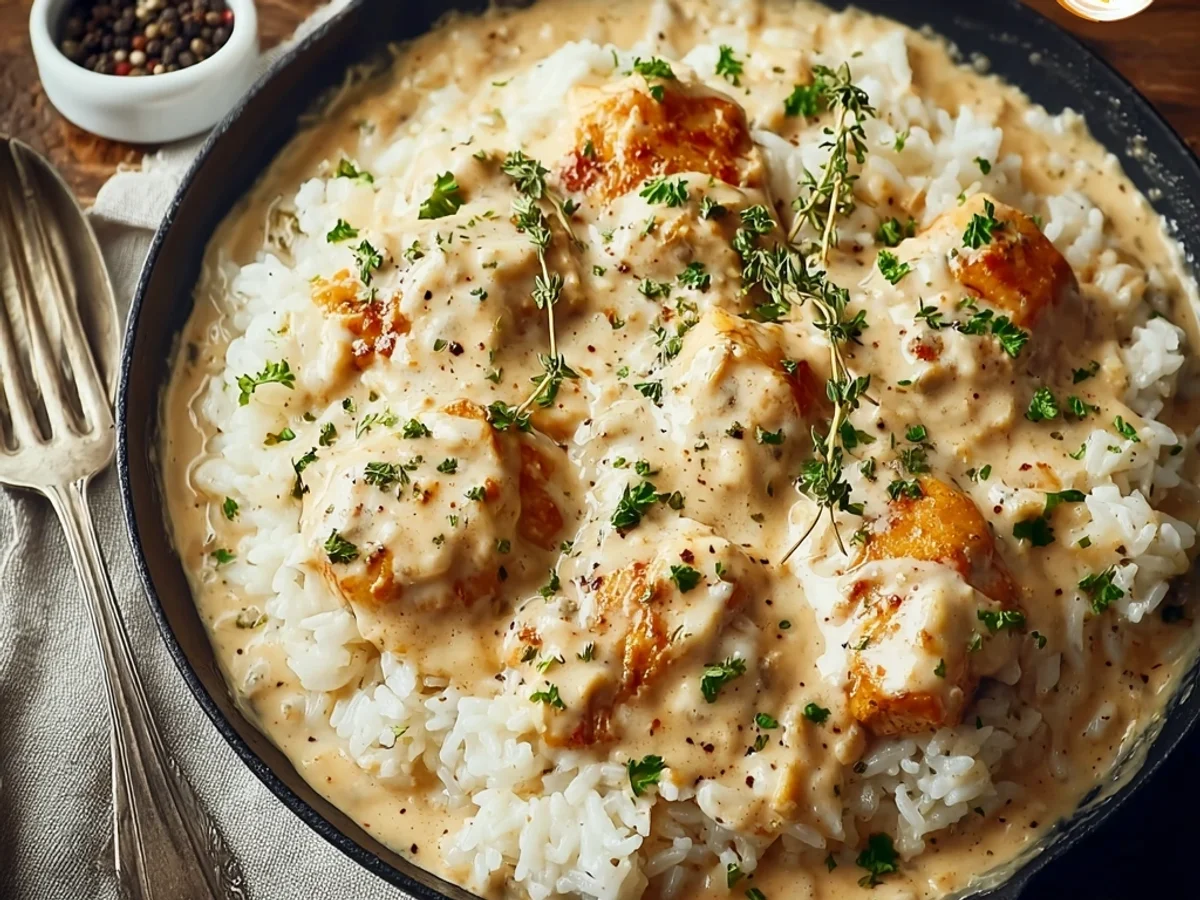 Homestyle Creamy Smothered Chicken and Rice Recipe - Image 2