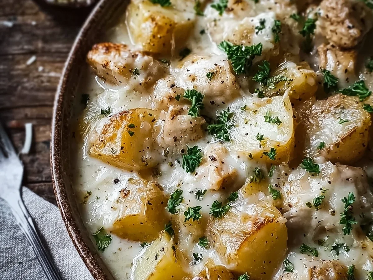 Homestyle Garlic Parmesan Crockpot Chicken & Potatoes - Image 1