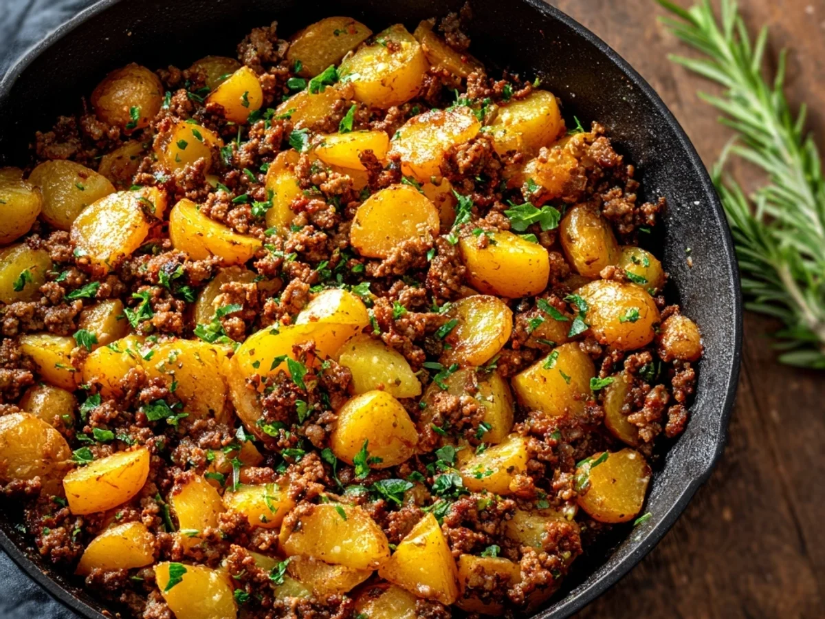 Homestyle Ground Beef and Potatoes Skillet - Image 1