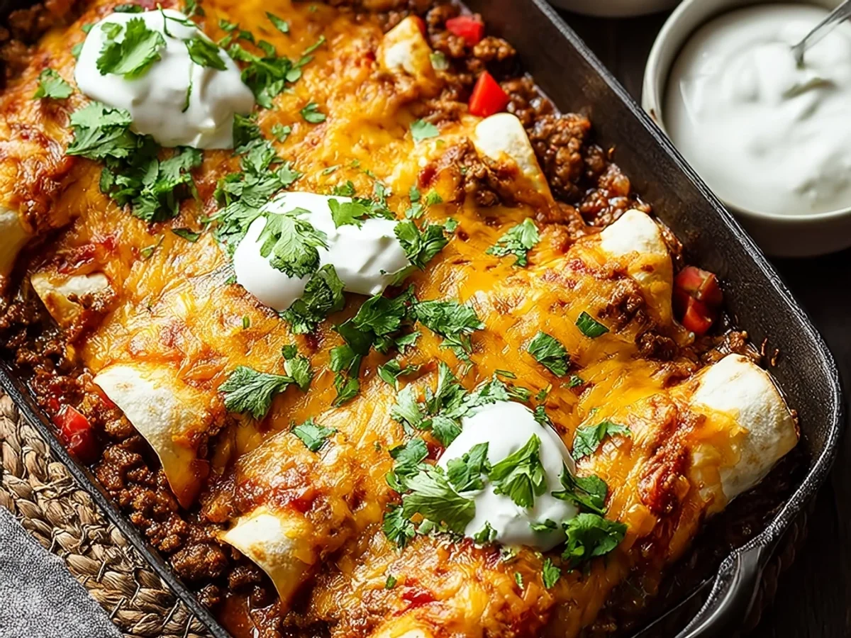 Homestyle Ground Beef Enchiladas: Simple & Hearty - Image 1