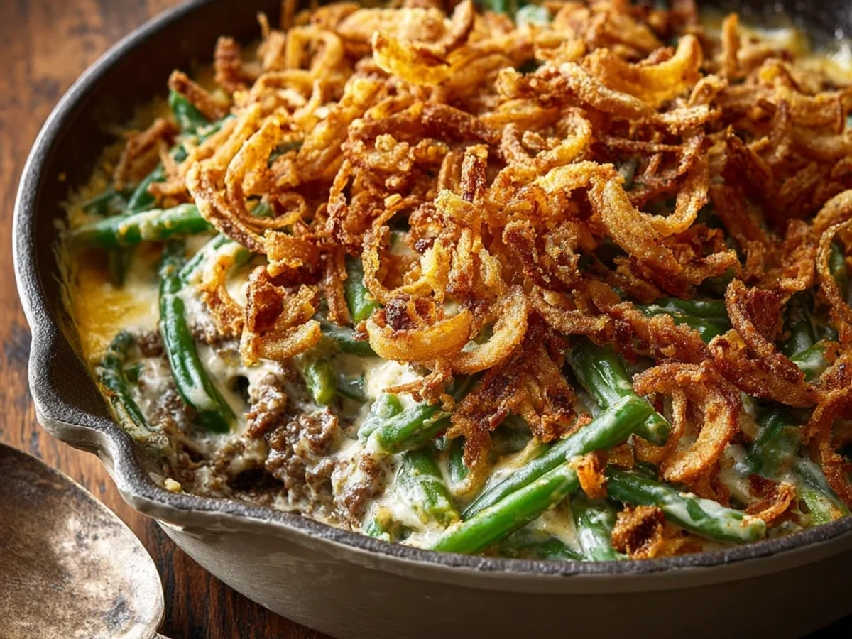 Homestyle Hamburger Green Bean Casserole Dinner - Image 1