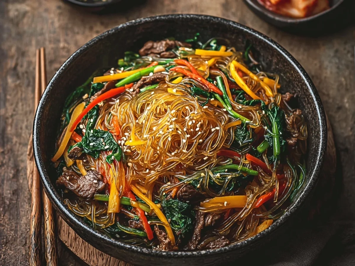 Homestyle Korean Japchae: A Flavorful Noodle Dish - Image 1