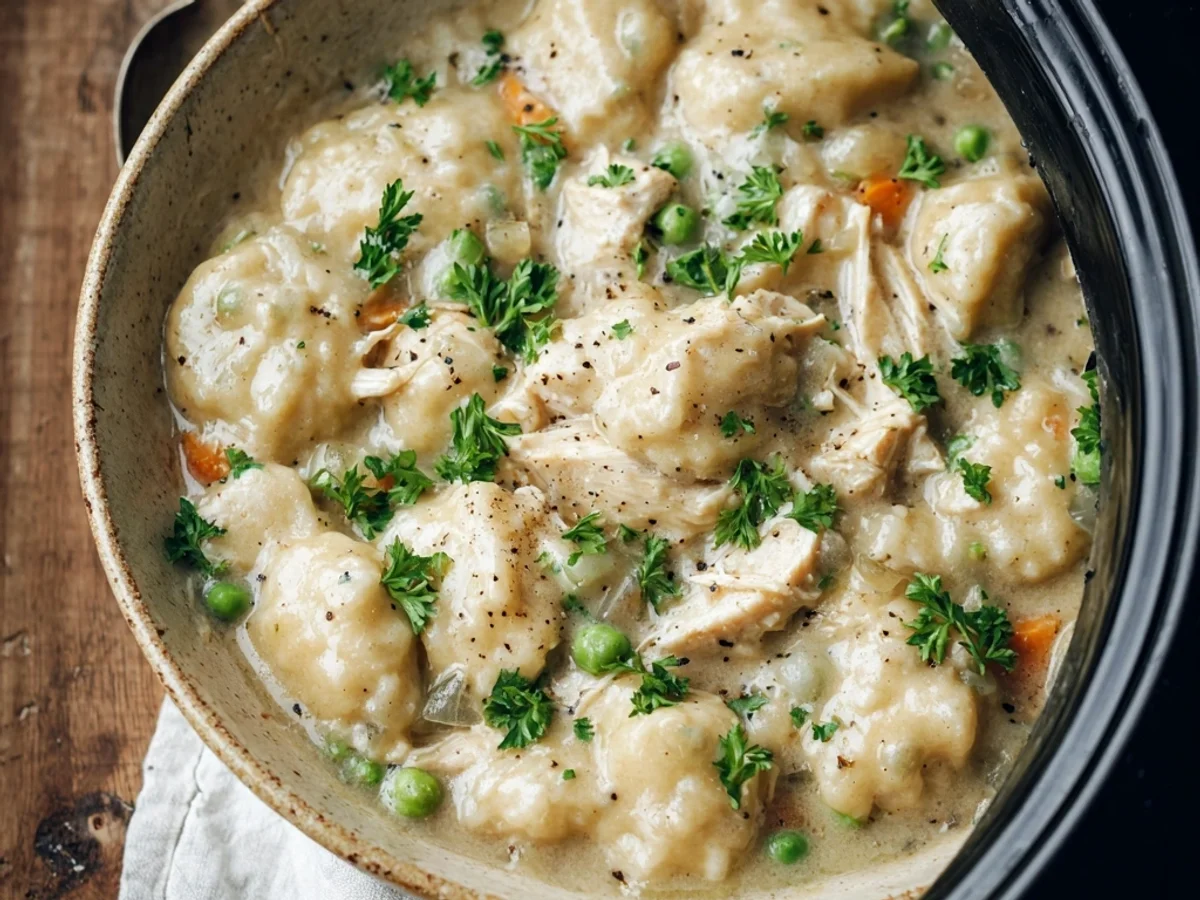 Homestyle Slow Cooker Chicken and Dumplings - Image 1
