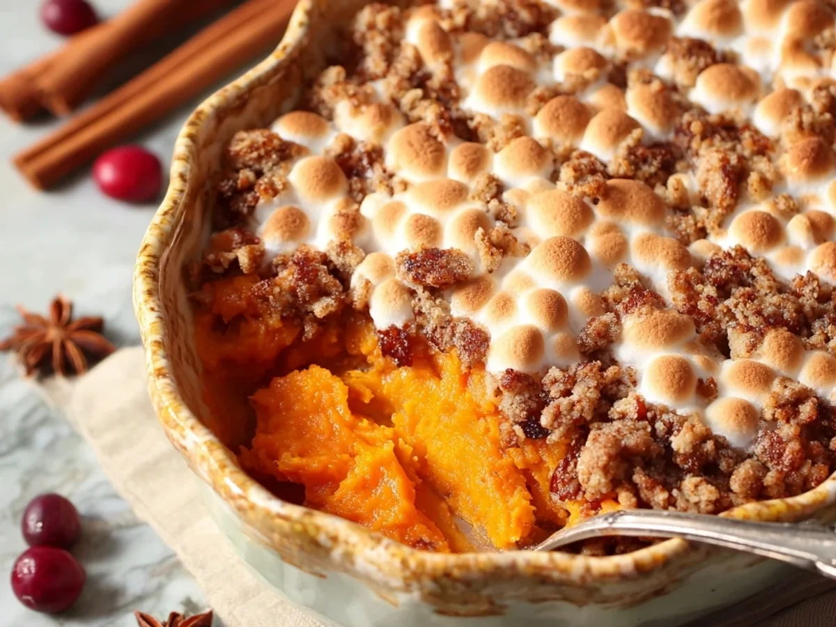 Homestyle Sweet Potato Casserole with Crunchy Pecan Topping - Image 2