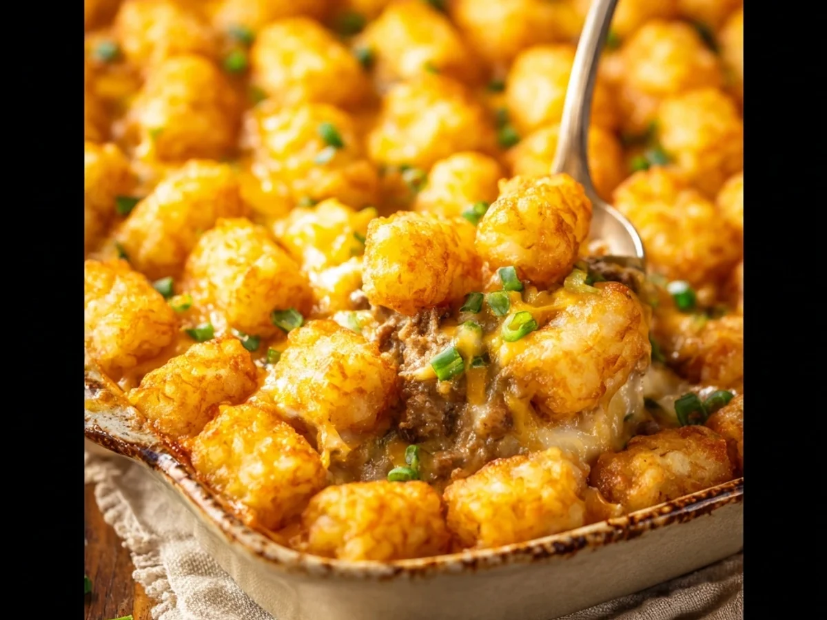 Homestyle Tater Tot Casserole Recipe: Cheesy Dinner Magic - Image 2
