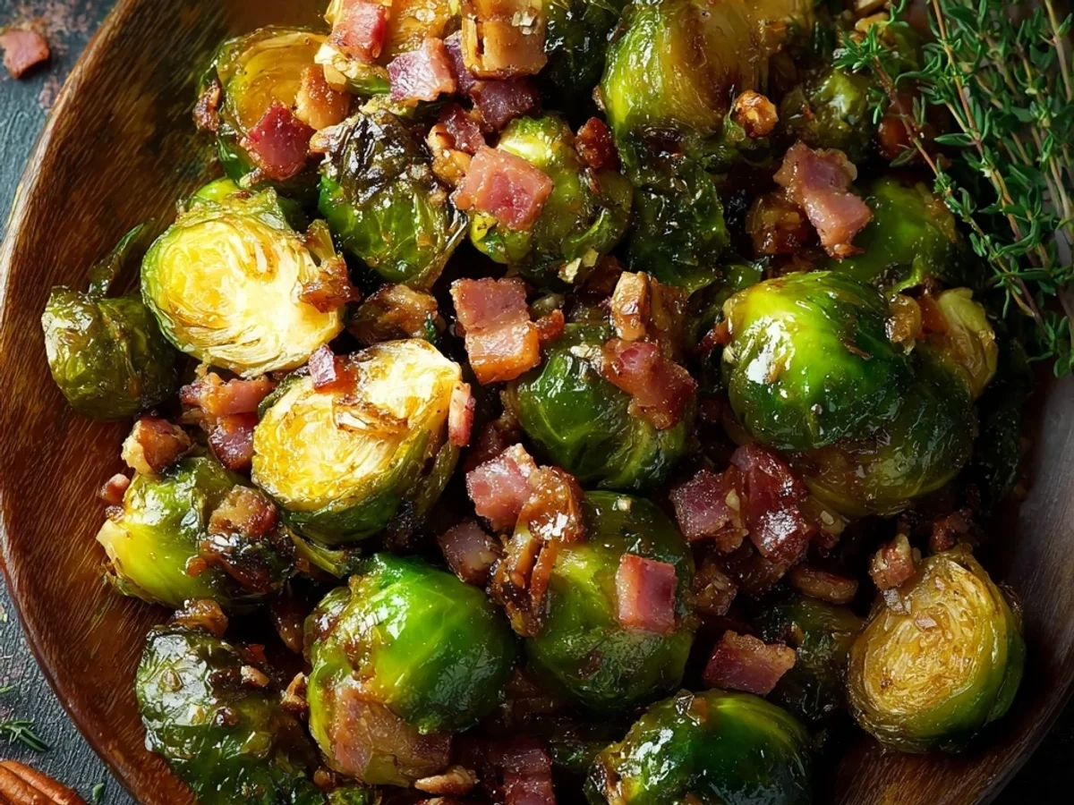 Honey Glazed Roasted Brussels Sprouts with a Zesty Kick - Image 1