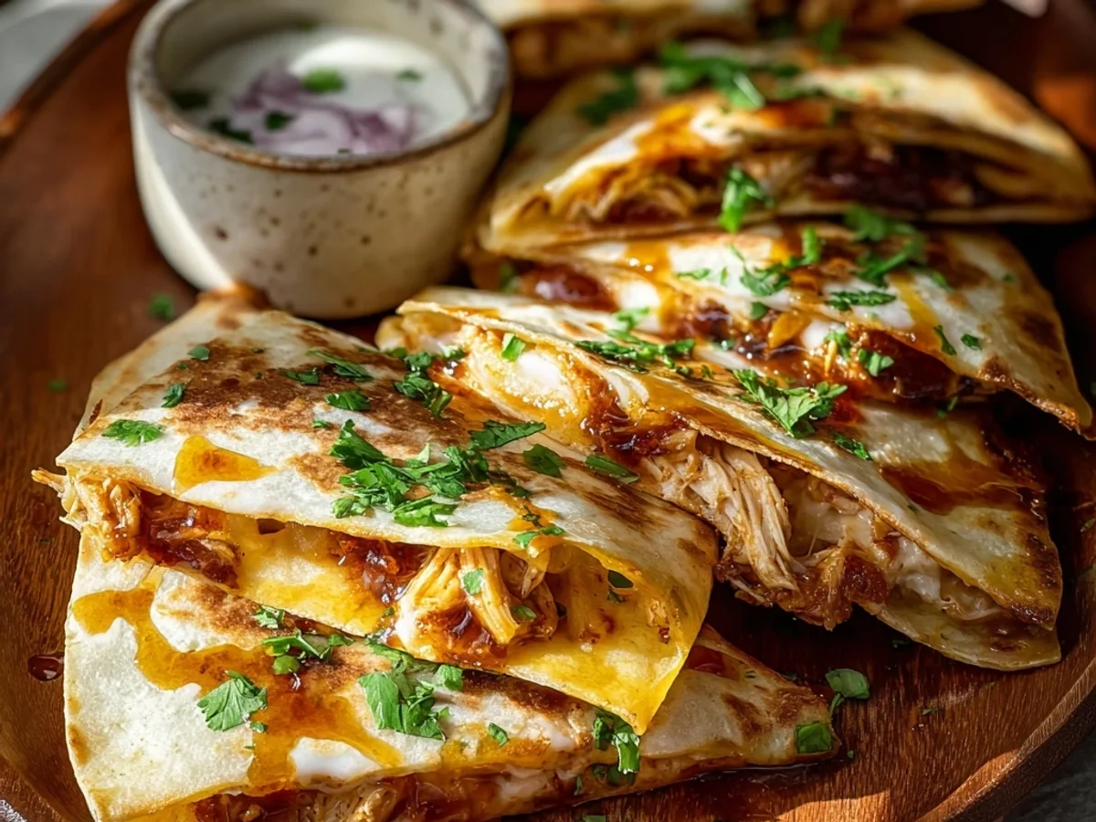 Hot Honey BBQ Chicken Quesadillas: Crispy, Sweet & Spicy - Image 1