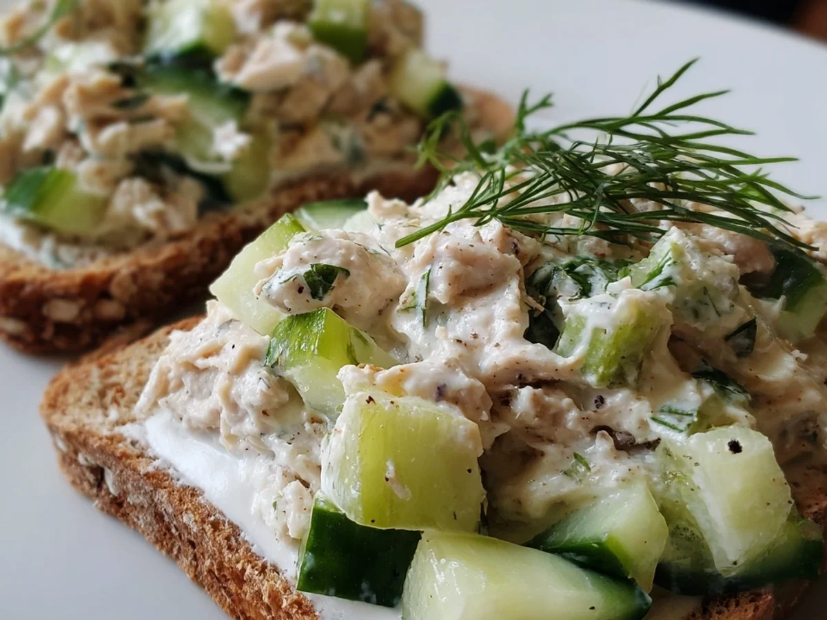 Light & Fresh Healthy Cucumber Tuna Sandwiches - Image 1