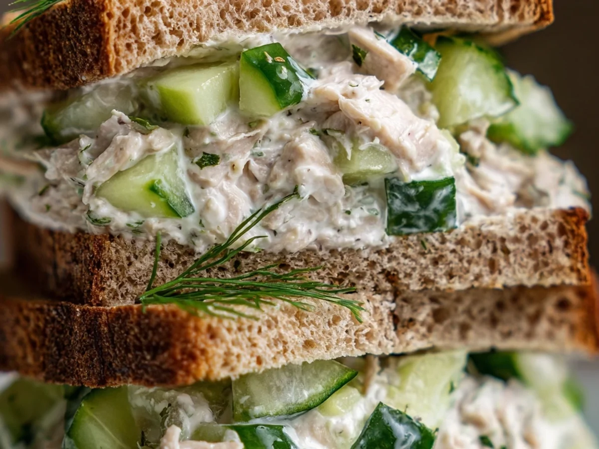 Light & Fresh Healthy Cucumber Tuna Sandwiches - Image 2