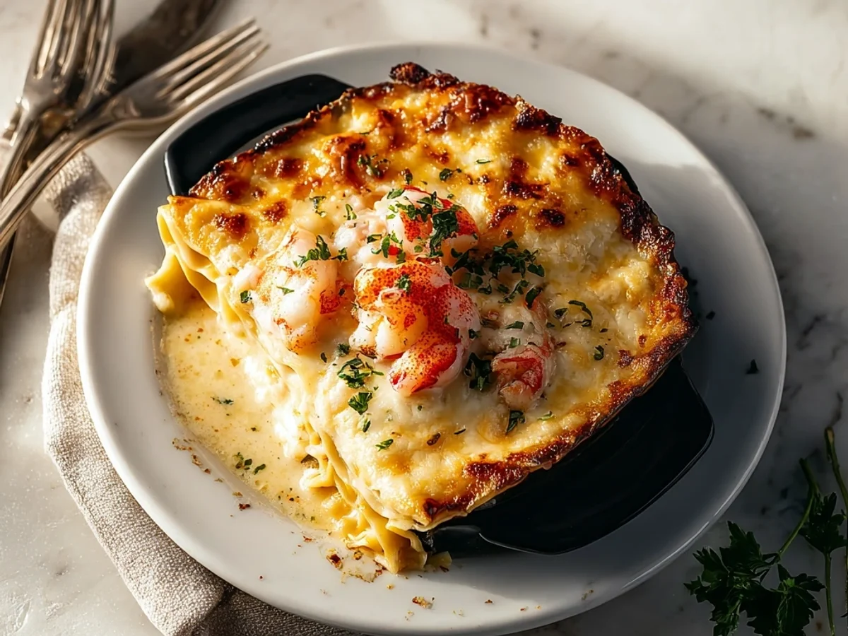 Luxurious Seafood Lasagna with Lobster & Shrimp - Image 1