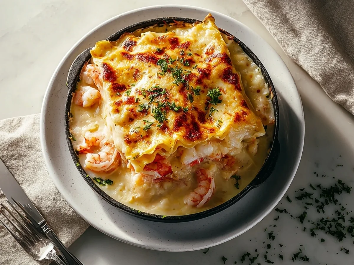 Luxurious Seafood Lasagna with Lobster & Shrimp - Image 2