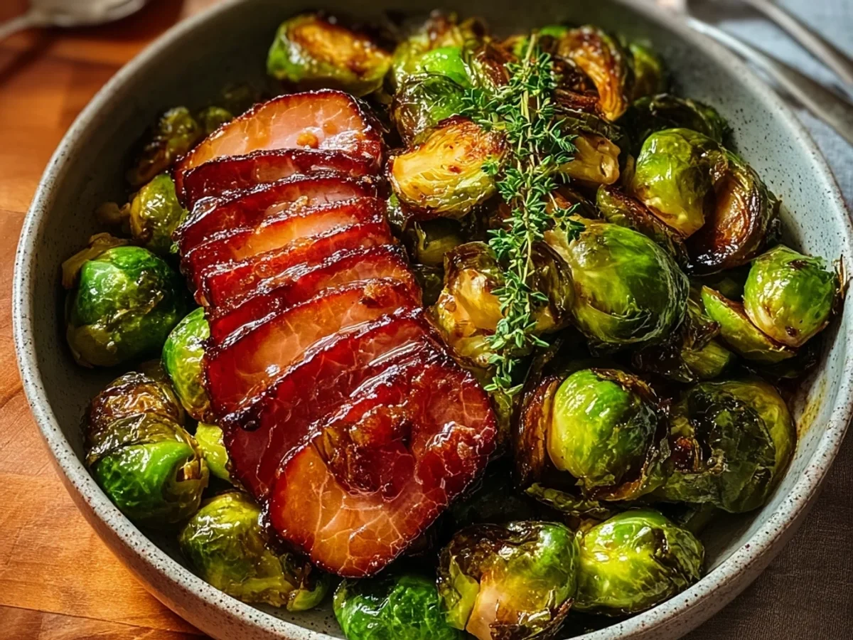 Maple Turkey Ham Brussels Sprouts: Easy One-Pan Dinner - Image 2