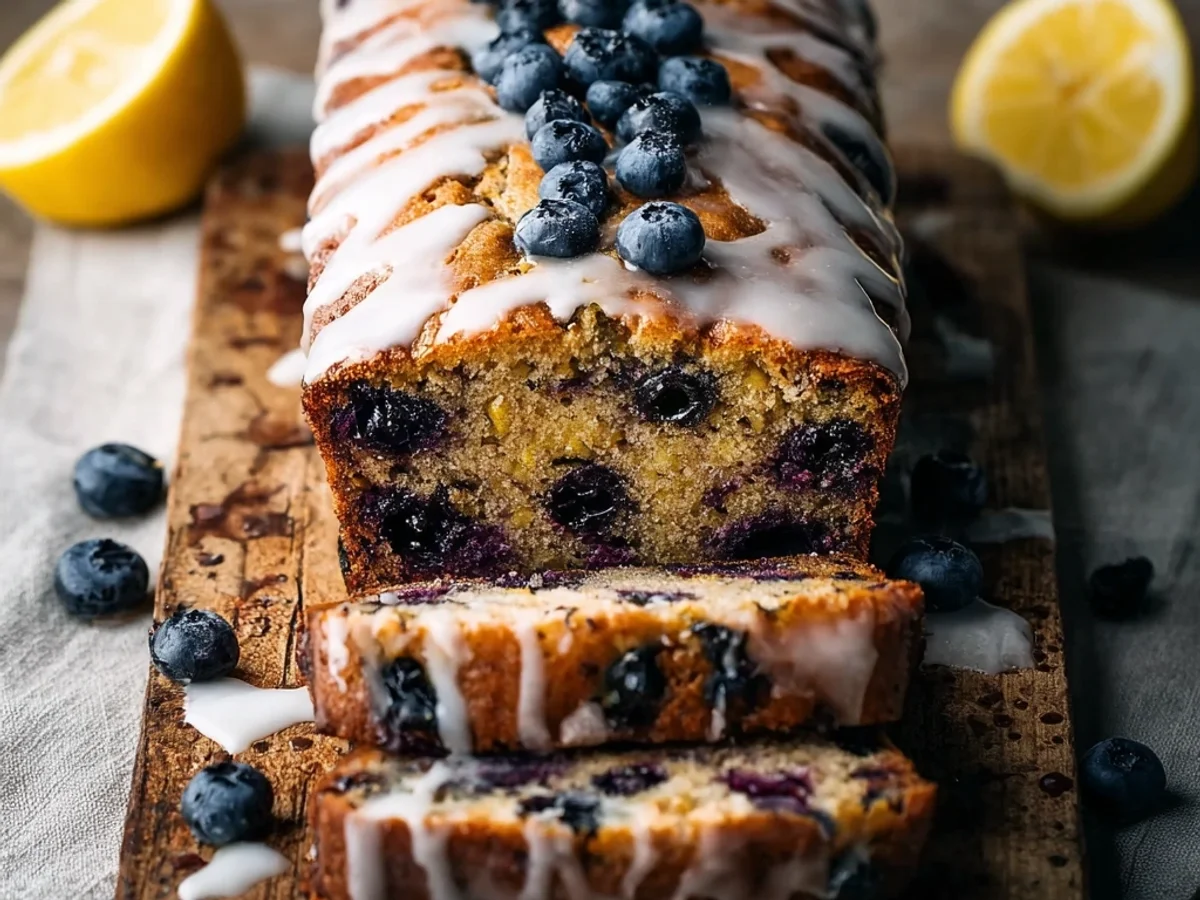 Moist Blueberry Zucchini Bread with Tangy Lemon Glaze - Image 2