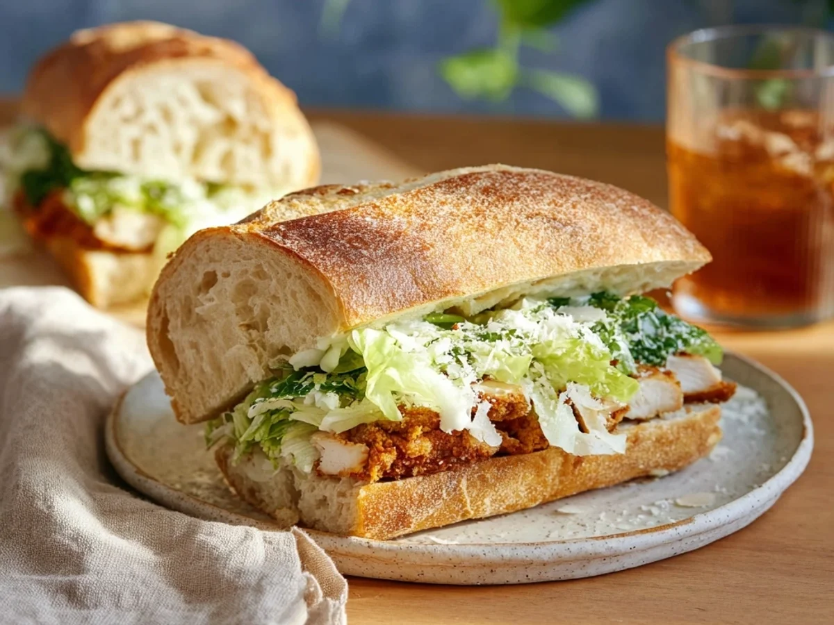 Quick Chicken Caesar Sandwich: Fresh & Tangy Lunch - Image 2