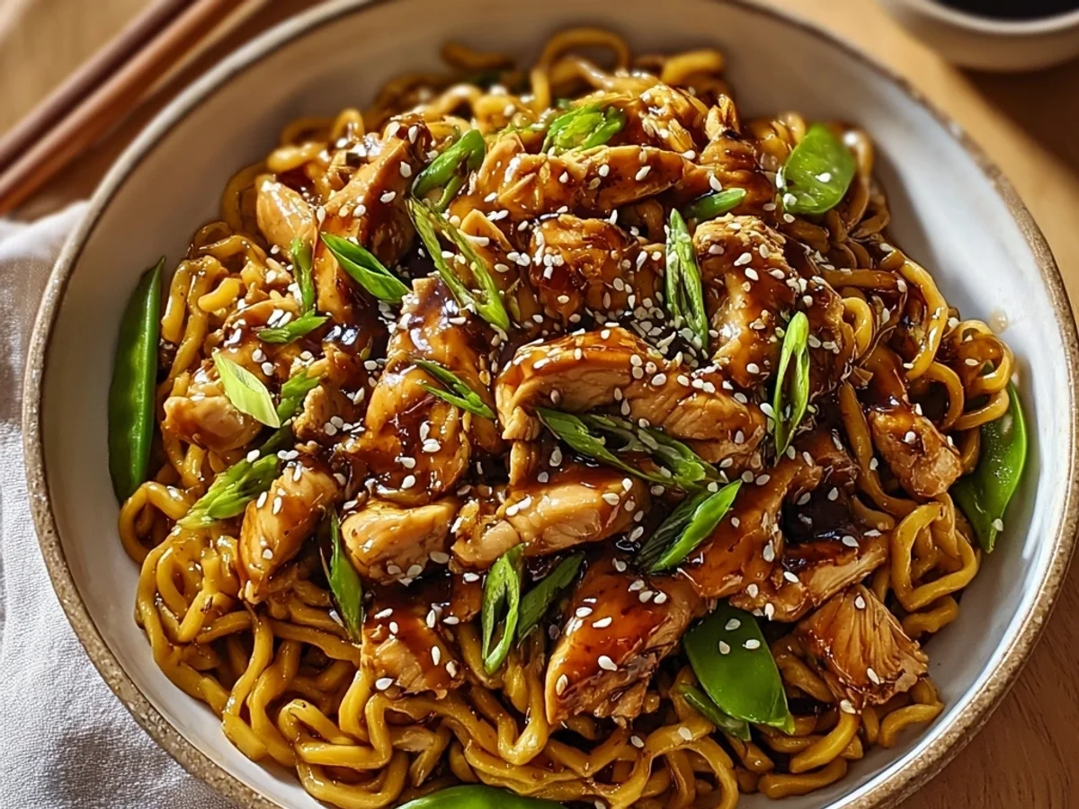 Quick Chicken Teriyaki Noodles: Flavorful Dinner - Image 1