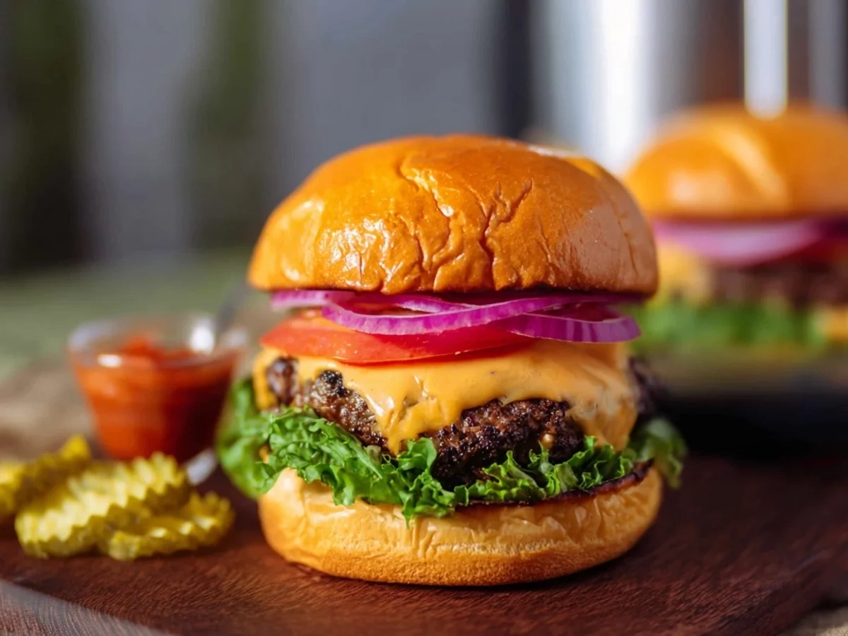 Quick Frozen Burgers in Air Fryer: Crispy, Juicy & Fast - Image 1